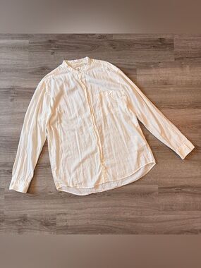 L.O.G.G. white long sleeve button down shirt